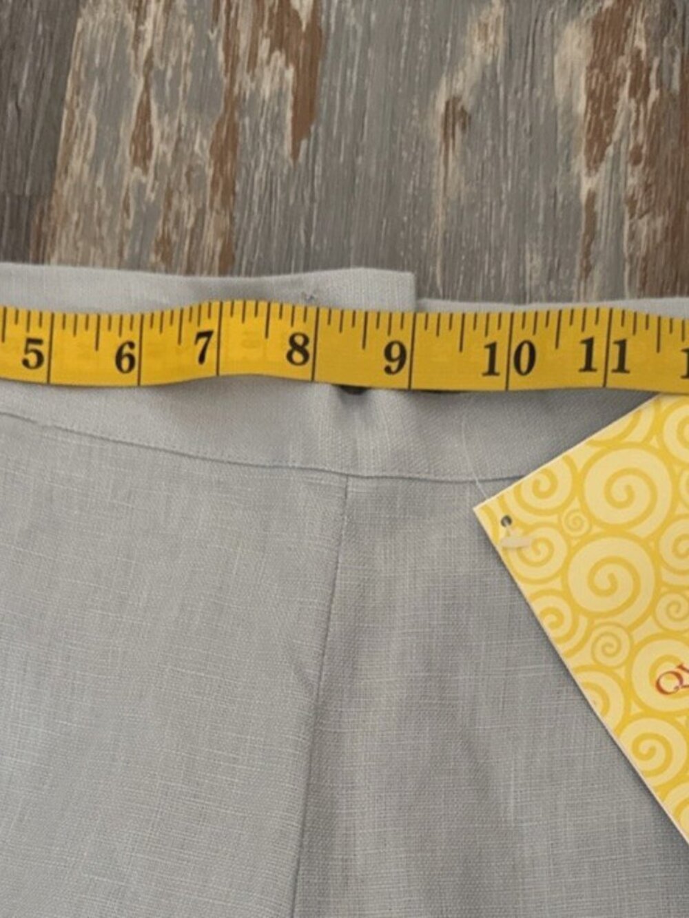 Linea Louis Dell’Olio Blue Linen Pants Wide Leg Womens Large Relaxed Career NEW - Picture 7 of 11